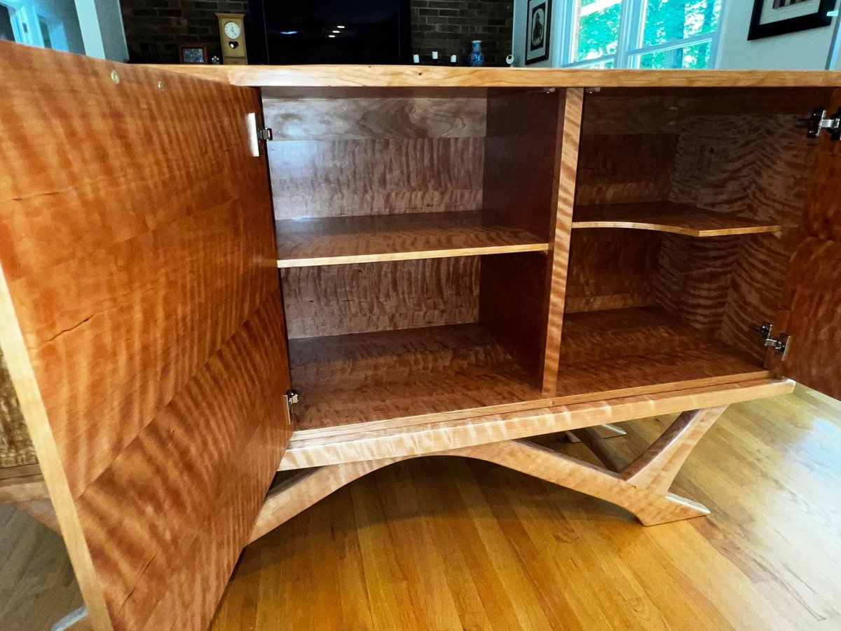 Tiger Oak Display Cabinet